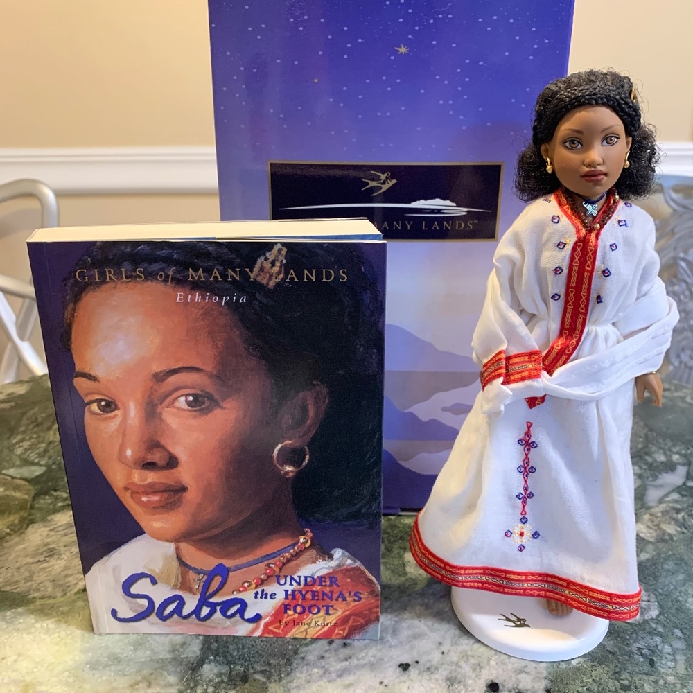 Girl of Many Lands Saba Doll with stand and Book Set